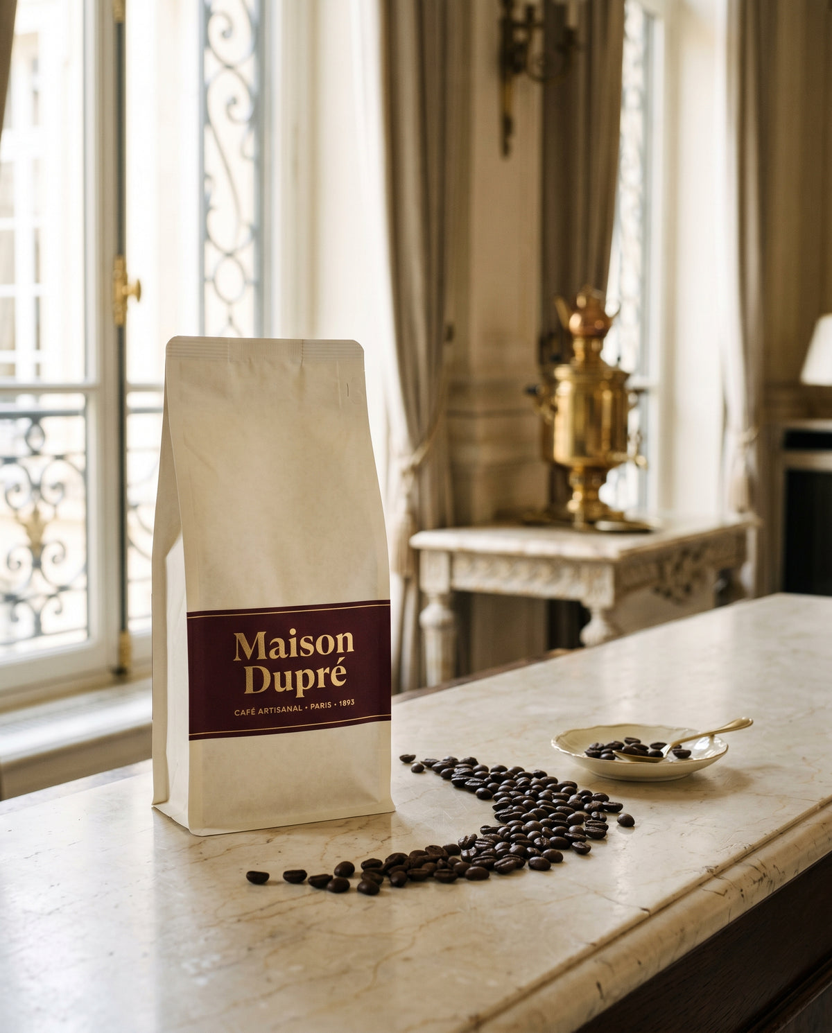 Hauskaffee Adlon, Mittlere Röstung, ganze Bohne, 500 g